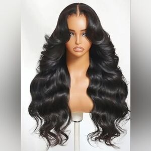 Luxurious Human Hair Wavy Hair Wig